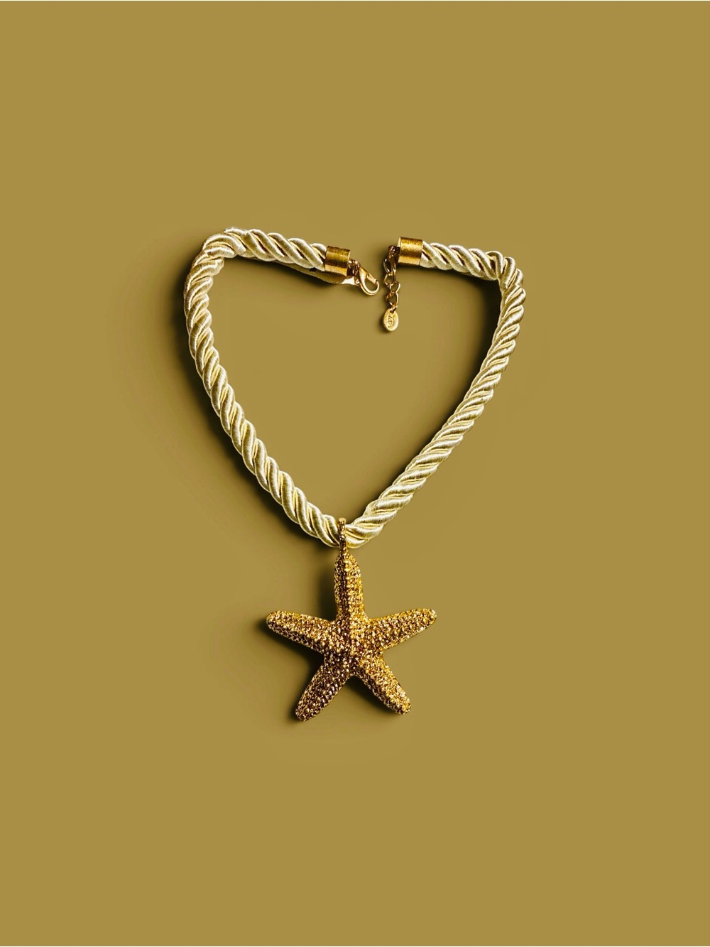 Zara Gold Starfish Pendant Twisted Rope Necklace